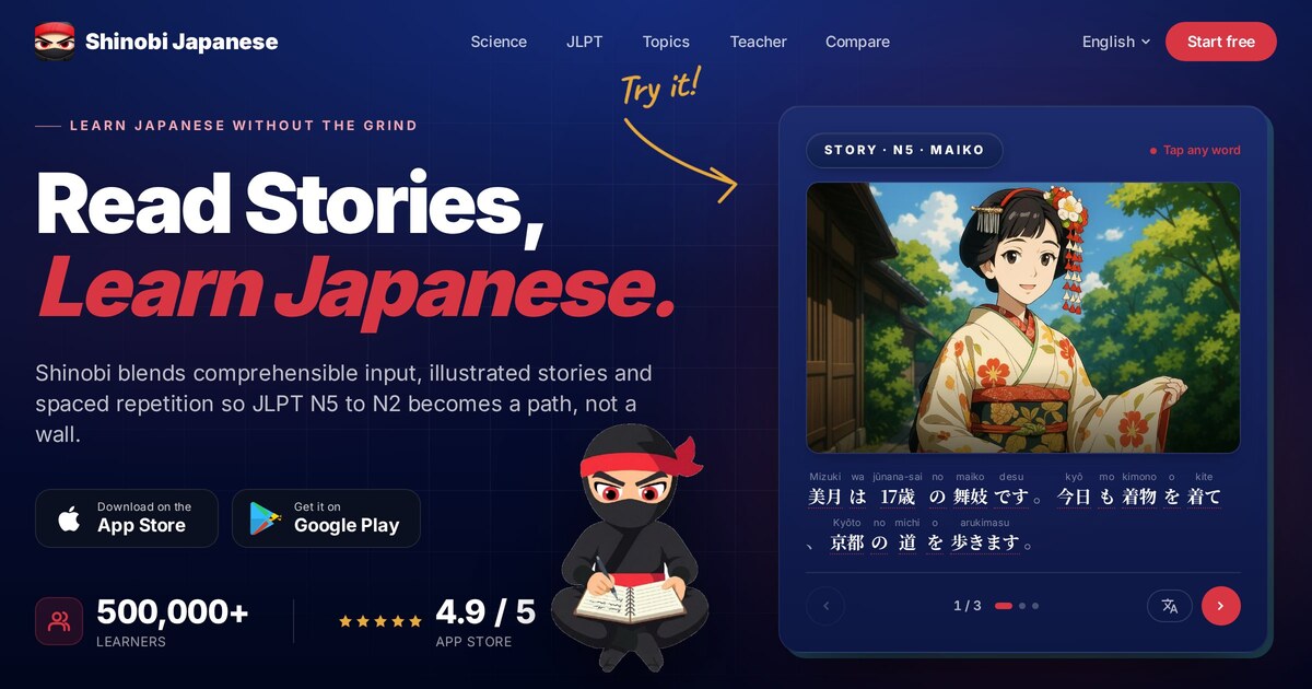 Best Apps to Learn Japanese in 2026: An Honest Comparison · Shinobi ...